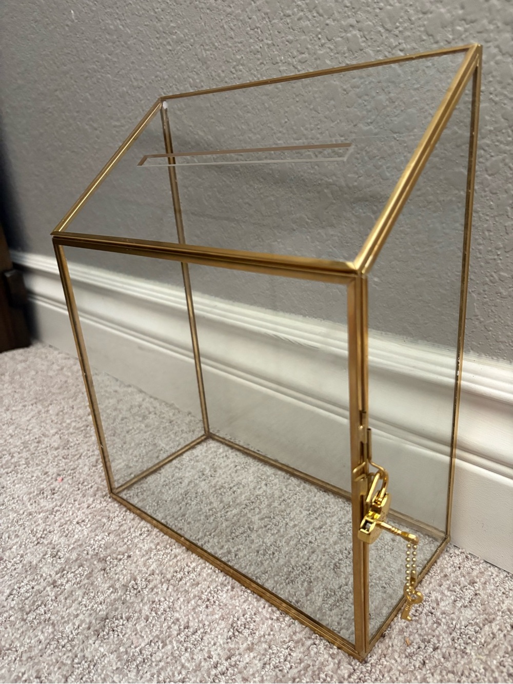 Gold wedding card box